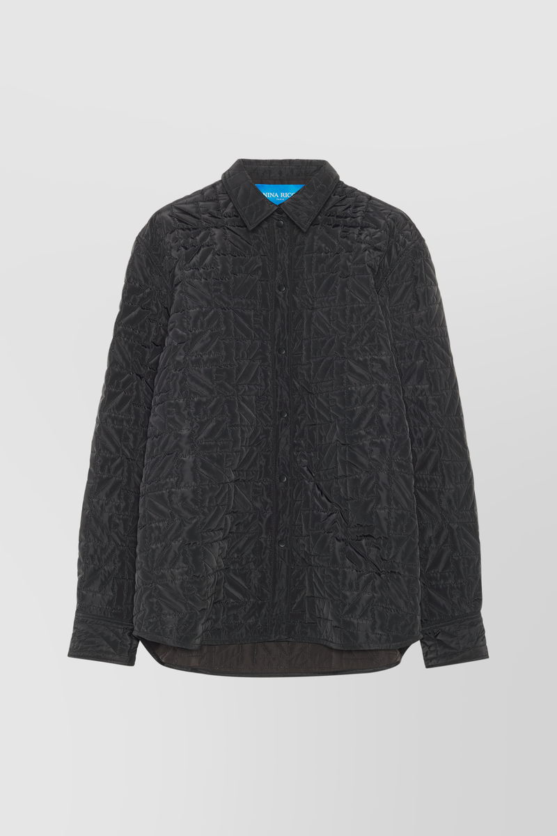 Nina Ricci - Logo quilted oversize shirt