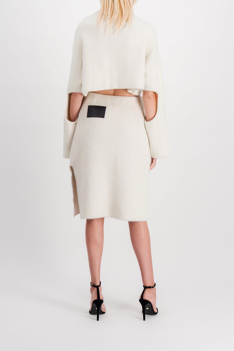 JW Anderson - Slit pencil knit skirt