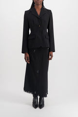 Fitted tailoring virgin wool blazer