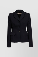 Fitted tailoring virgin wool blazer