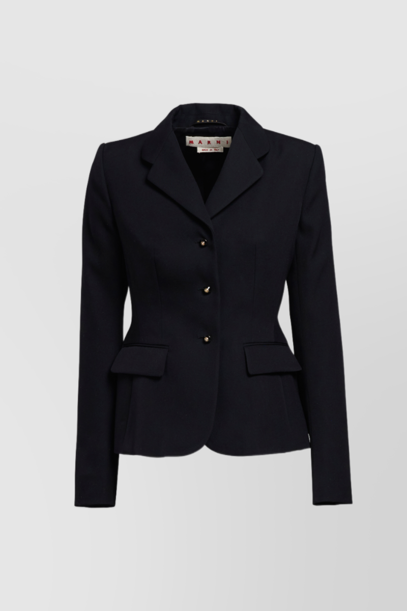 Marni - Fitted tailoring virgin wool blazer
