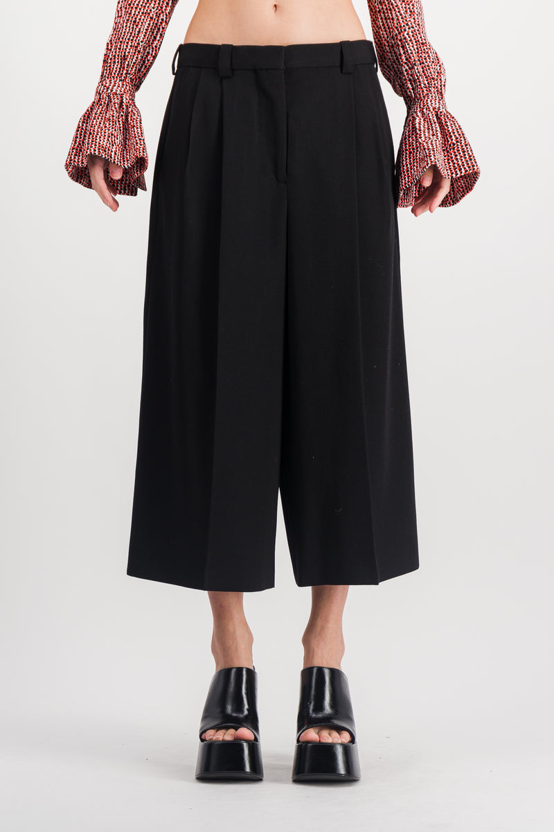 Marni - Cropped wide leg pants with pinces