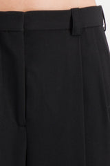 Cropped wide leg pants with pinces
