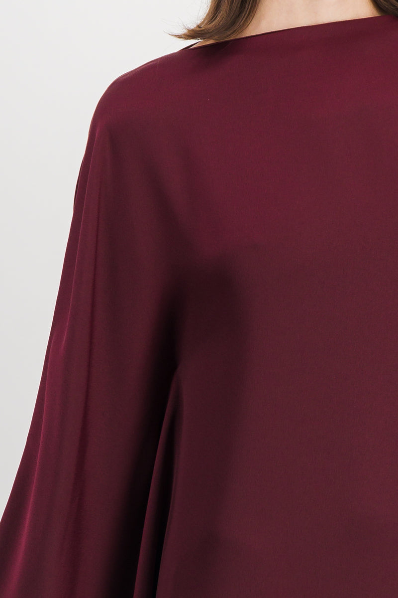 Atlein - Satin crêpe cape dress