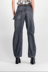 Black twisted workwear jeans