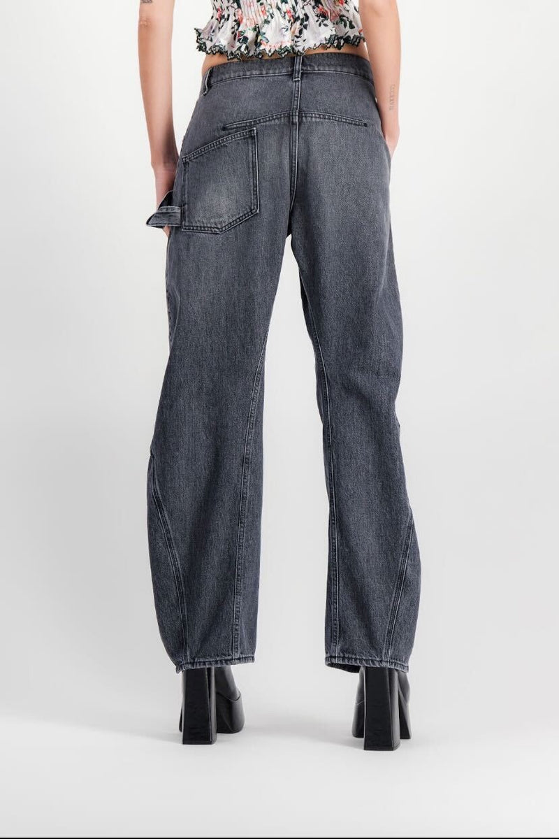 JW Anderson - Black twisted workwear jeans