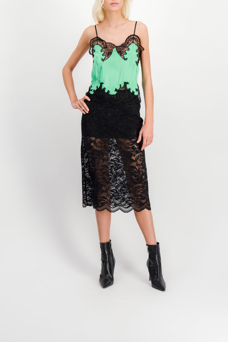 Paco Rabanne - Stretch lace midi skirt