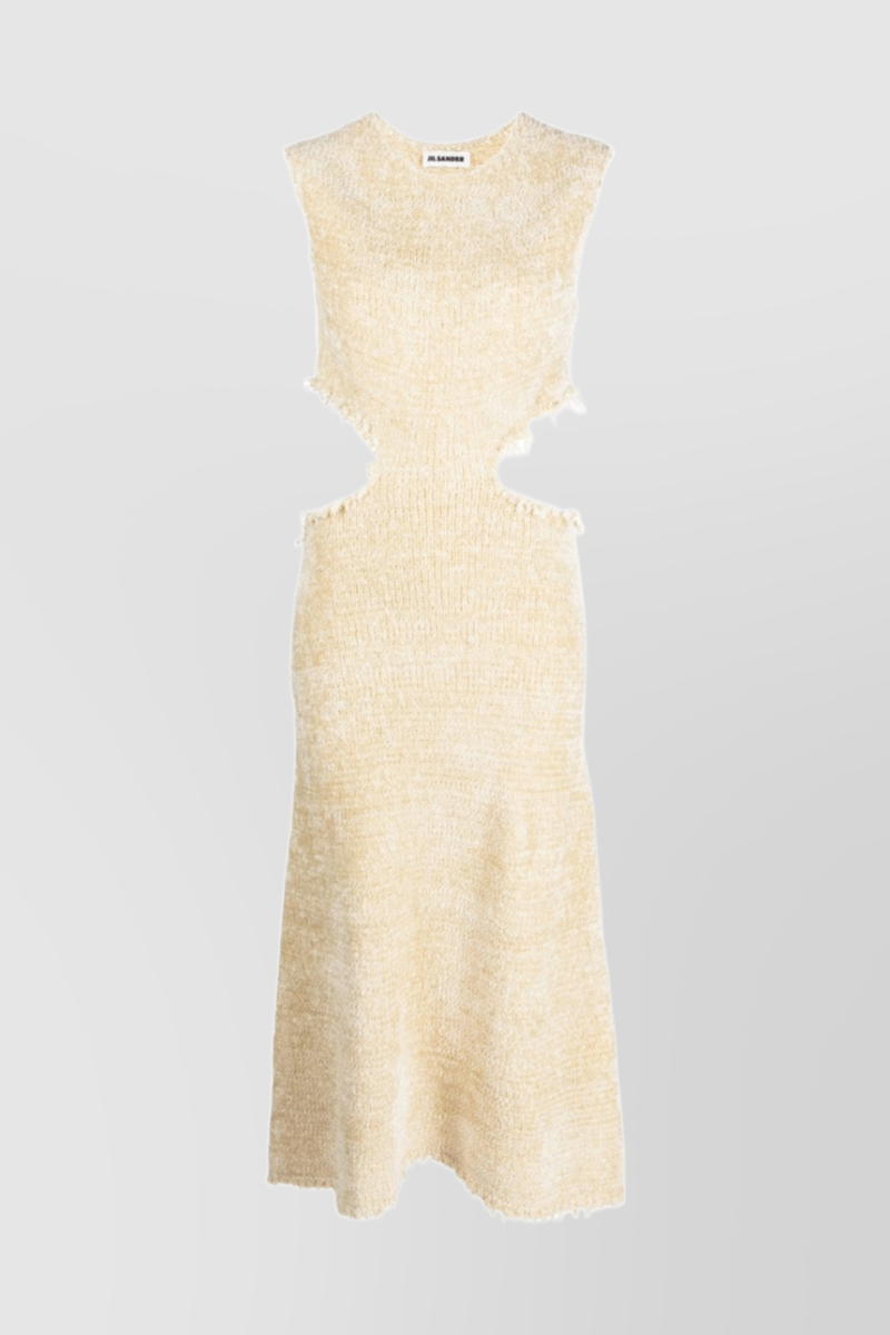 Jil Sander - Sleeveless cut-out bouclé midi dress