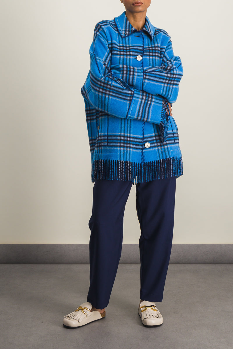 Marni - Reversible fringed wool jacket