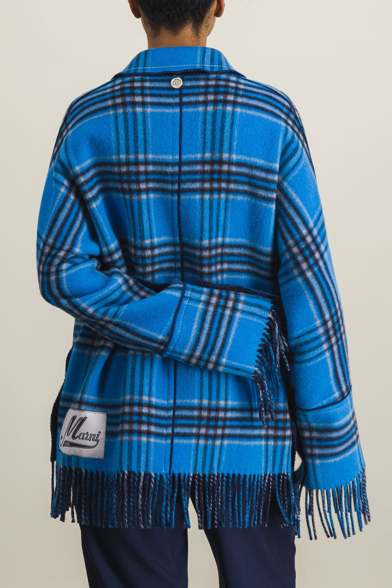 Marni - Reversible fringed wool jacket