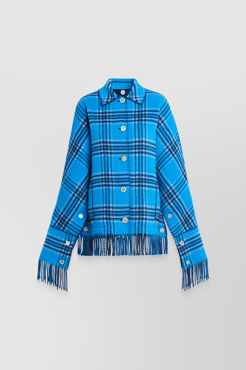 Marni - Reversible fringed wool jacket