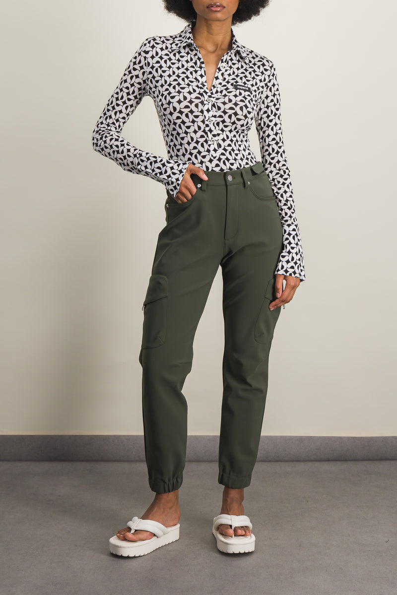 Coperni - Jersey stretch monogram bodysuit