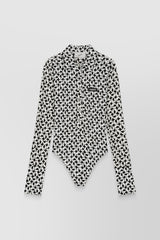 Jersey stretch monogram bodysuit