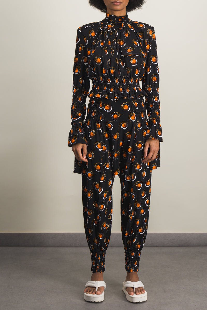 Paco Rabanne - Printed jersey sarouel pants