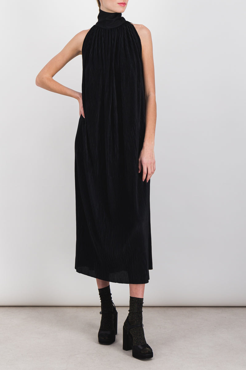 Atlein - Pleated recycled jersey halterneck maxi dress