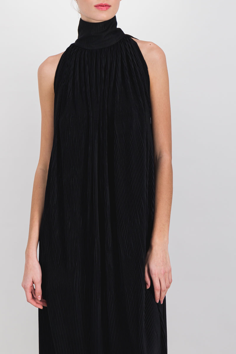 Atlein - Pleated recycled jersey halterneck maxi dress