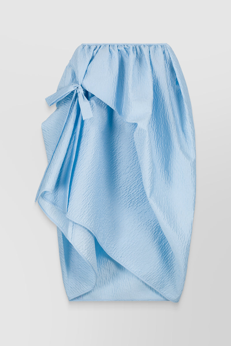 Cecilie Bahnsen - Matelassé voluminous asymmetrical skirt with bow detail