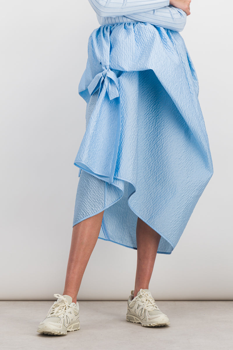 Cecilie Bahnsen - Matelassé voluminous asymmetrical skirt with bow detail
