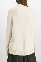 Loose v-neck cashmere cardigan