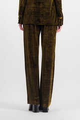 Loose leg velvet pants