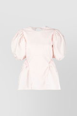 Puff sleeve top with side panels