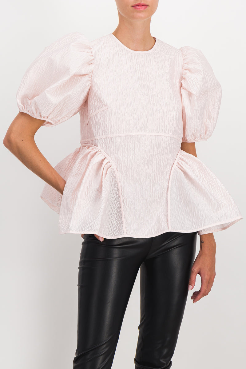 Cecilie Bahnsen - Puff sleeve top with side panels